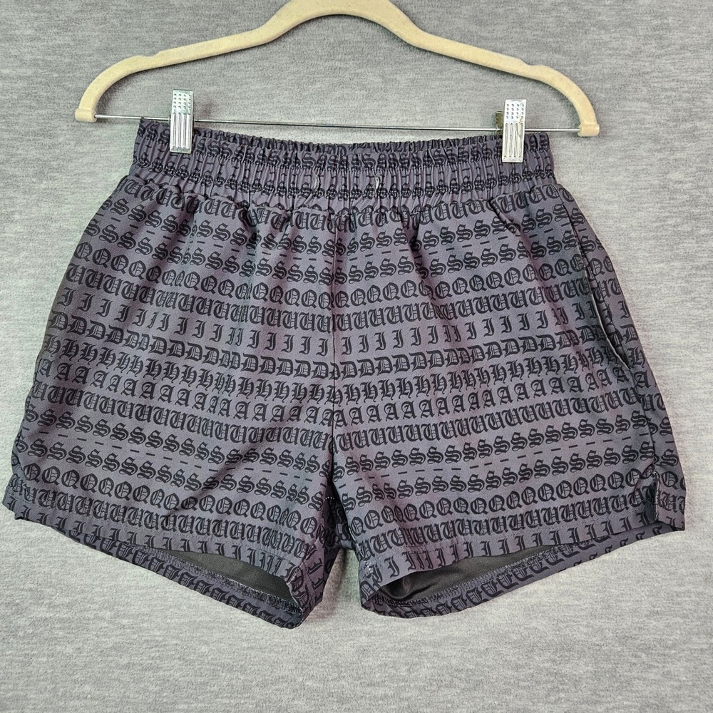 Squidhaus Mens Small Gray Old English Monogram Athletic Gym Shorts 3 Inseam